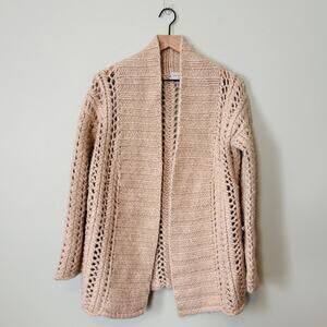 New Scotland Alpaca Wool Chunky Cardigan Sweater Small